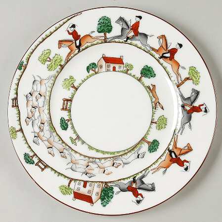 Hunting Scene Luncheon Plate