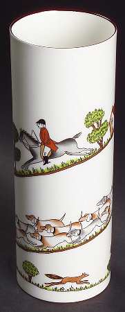 Hunting Scene 7" Vase