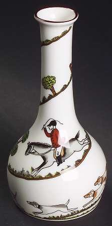 Hunting Scene 5" Bud Vase