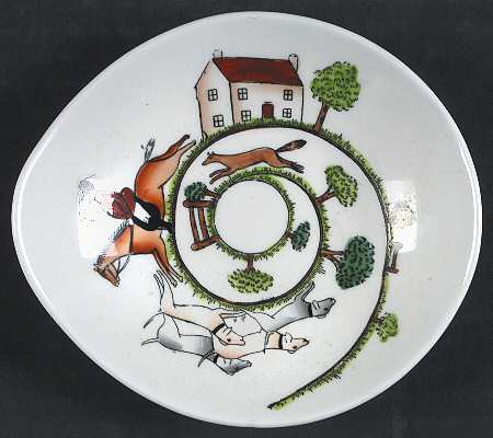 Hunting Scene Nut Dish