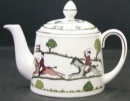 Hunting Scene Individual Teapot & Lid