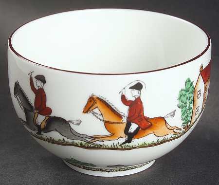 Hunting Scene Mini Open Sugar Bowl