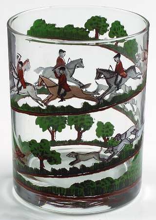 Hunting Scene 12 Oz Glassware Double Old Fashioned