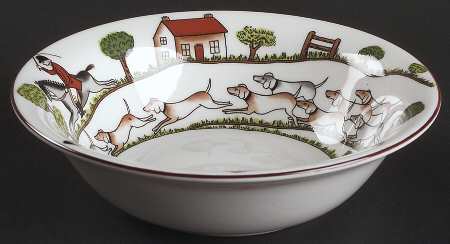 Hunting Scene Coupe Cereal Bowl