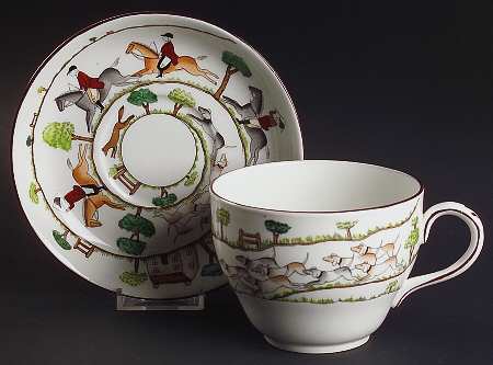 Hunting Scene Jumbo Cup & Saucer Set