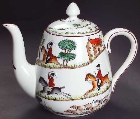 Hunting Scene Small Teapot & Lid