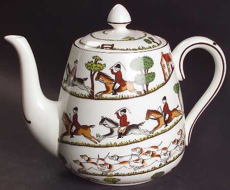 Hunting Scene Teapot & Lid