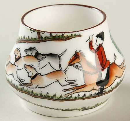 Hunting Scene Mustard Jar No Lid