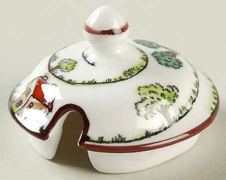 Hunting Scene Lid for Mustard Jar