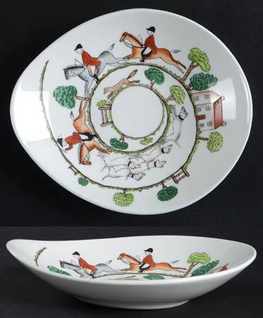 Hunting Scene Nut Dish