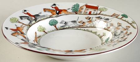 Hunting Scene Round Butter No Lid