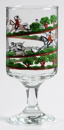 Hunting Scene Glassware Goblet