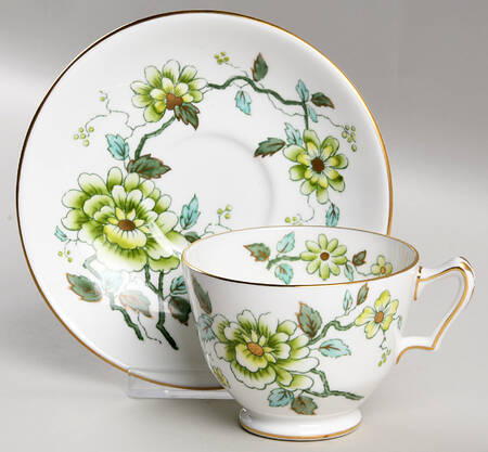 Imari Green Footed Cup & Saucer Set
