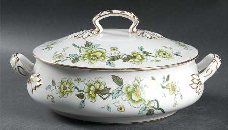 Imari Green Round Covered Vegetable
