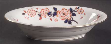 Imari Coral 10" Oval Vegetable Bowl