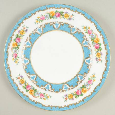 Lyric Tunis Blue (Embossed Line Rim) Salad Plate