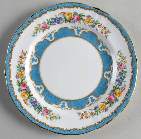 Lyric Tunis Blue (Embossed Line Rim) Dessert/Pie Plate
