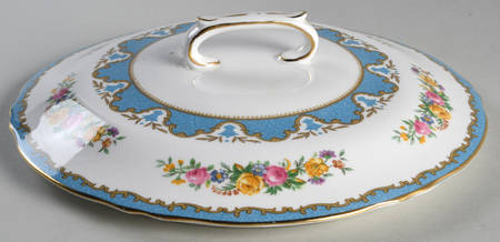 Lyric Tunis Blue (Embossed Line Rim) Lid for Round Vegetable