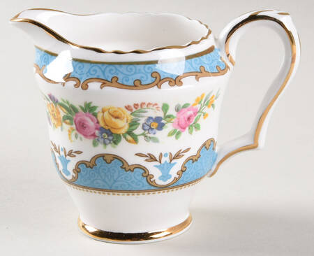 Lyric Tunis Blue (Embossed Line Rim) Mini Creamer