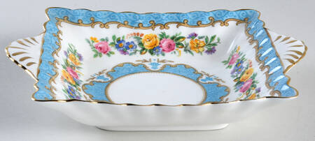 Lyric Tunis Blue (Embossed Line Rim) 6" Square Sweet Meat