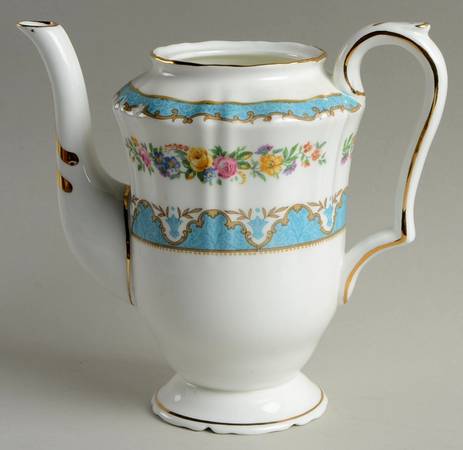 Lyric Tunis Blue (Embossed Line Rim) Mini Coffee Pot No Lid