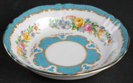 Lyric Tunis Blue (Embossed Line Rim) Fruit/Dessert (Sauce) Bowl