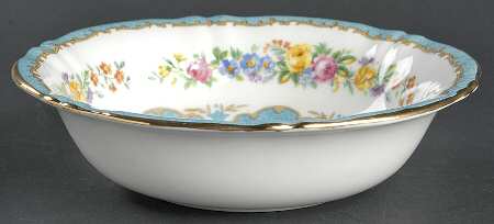 Lyric Tunis Blue (Embossed Line Rim) Coupe Cereal Bowl