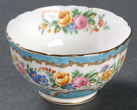 Lyric Tunis Blue (Embossed Line Rim) Mini Open Sugar Bowl