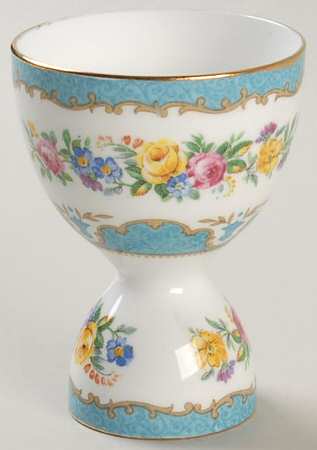 Lyric Tunis Blue (Embossed Line Rim) Double Egg Cup