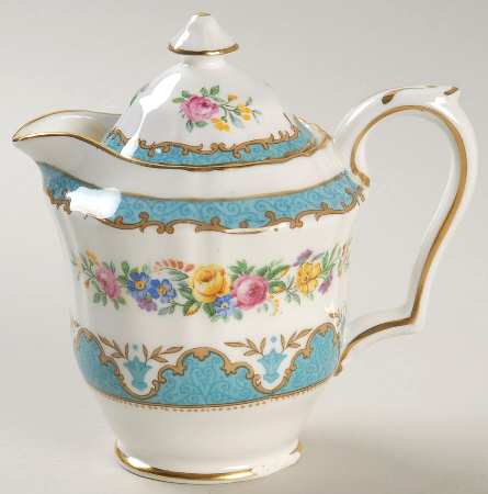 Lyric Tunis Blue (Embossed Line Rim) Creamer & Lid