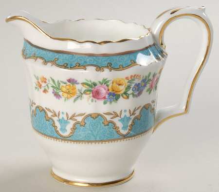 Lyric Tunis Blue (Embossed Line Rim) Creamer