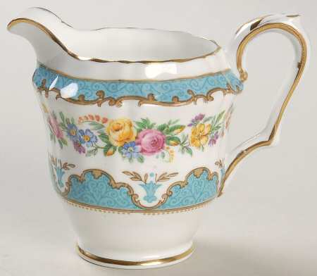 Lyric Tunis Blue (Embossed Line Rim) Mini Creamer