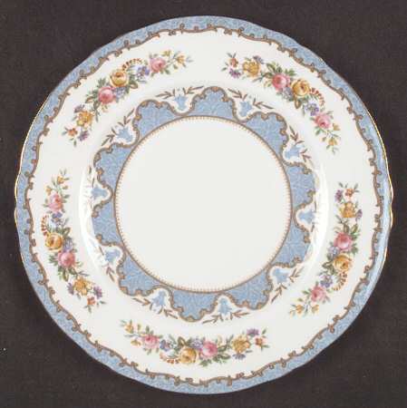 Lyric Tunis Blue (Embossed Line Rim) Salad Plate