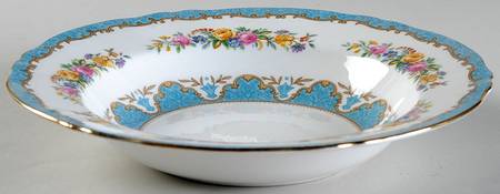 Lyric Tunis Blue (Embossed Line Rim) Rim Soup Bowl