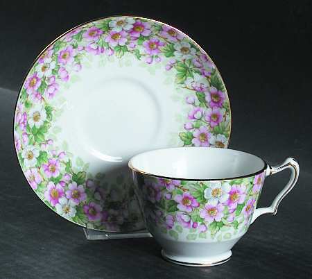 Maytime Footed Cup & Saucer Set