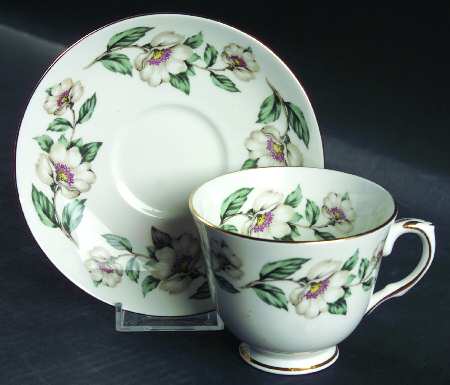 Pear Blossom Footed Cup & Saucer Set