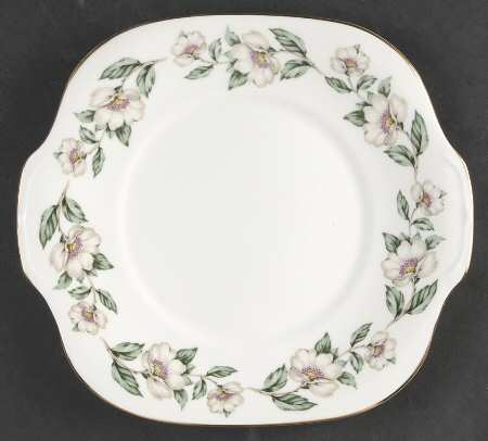 Pear Blossom Square Handled Cake Plate