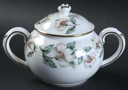 Pear Blossom Sugar Bowl & Lid
