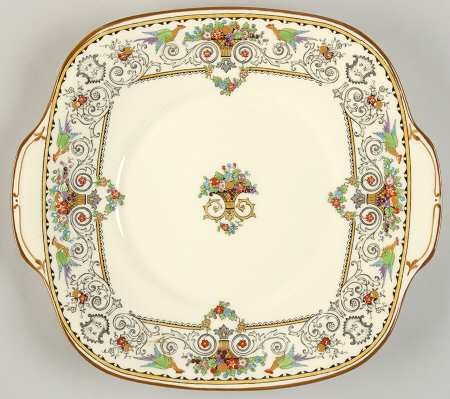 Renaissance Square Handled Cake Plate