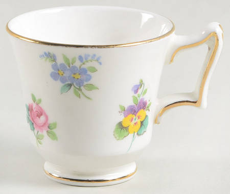 Rose Pansy Footed Demitasse Cup