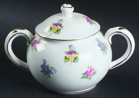 Rose Pansy Mini Sugar Bowl & Lid
