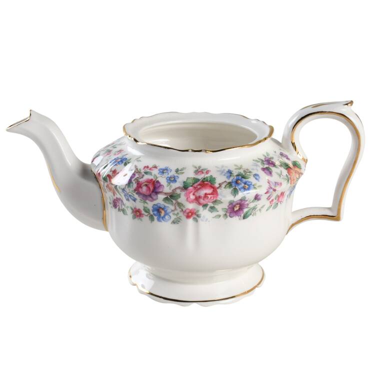 Springtime (Scalloped, Embossed) Teapot No Lid