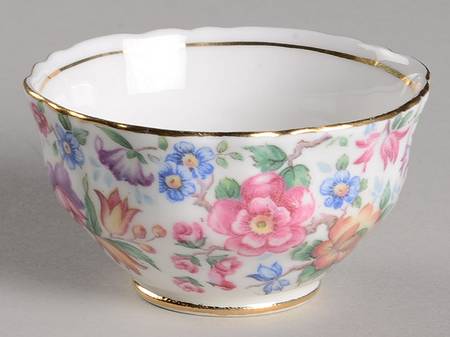 Springtime (Scalloped, Embossed) Mini Open Sugar Bowl