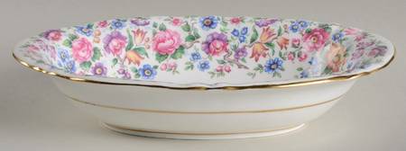 Springtime (Scalloped, Embossed) 9" Oval Vegetable Bowl