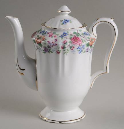 Springtime (Scalloped, Embossed) Small Coffee Pot & Lid