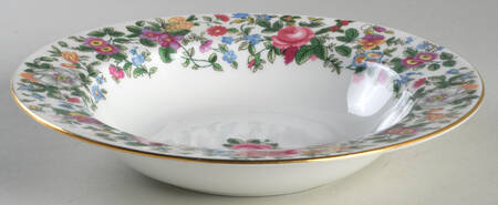 Thousand Flowers Rim Soup Bowl