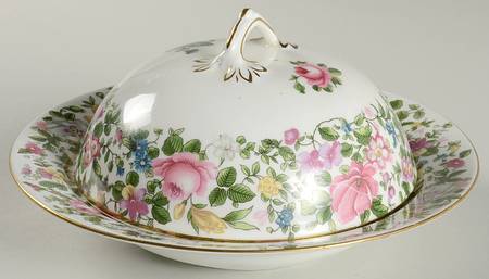 Thousand Flowers Round Covered Butter