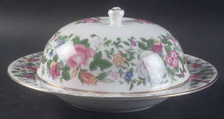 Thousand Flowers Round Covered Butter