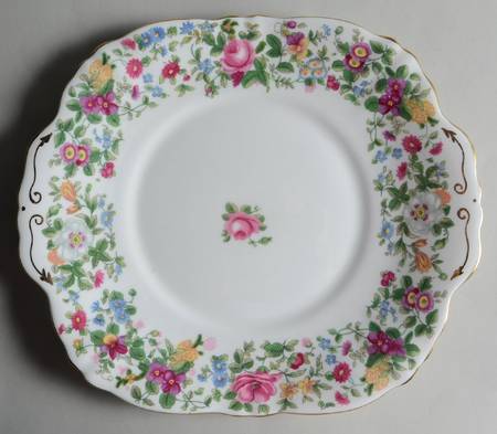 Thousand Flowers Square Handled Cake Plate