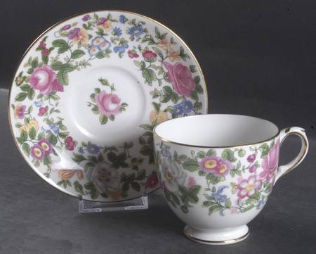 Thousand Flowers Footed Cup & Saucer Set